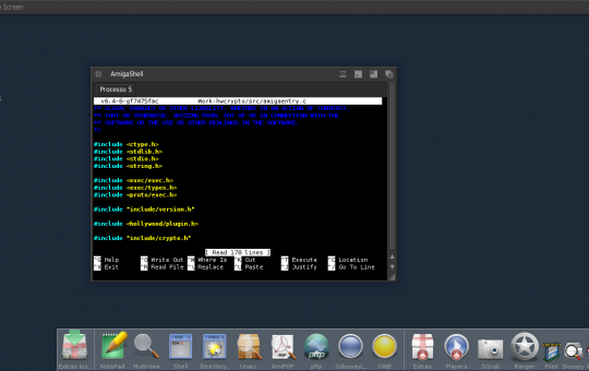 nano editor on amigaos4